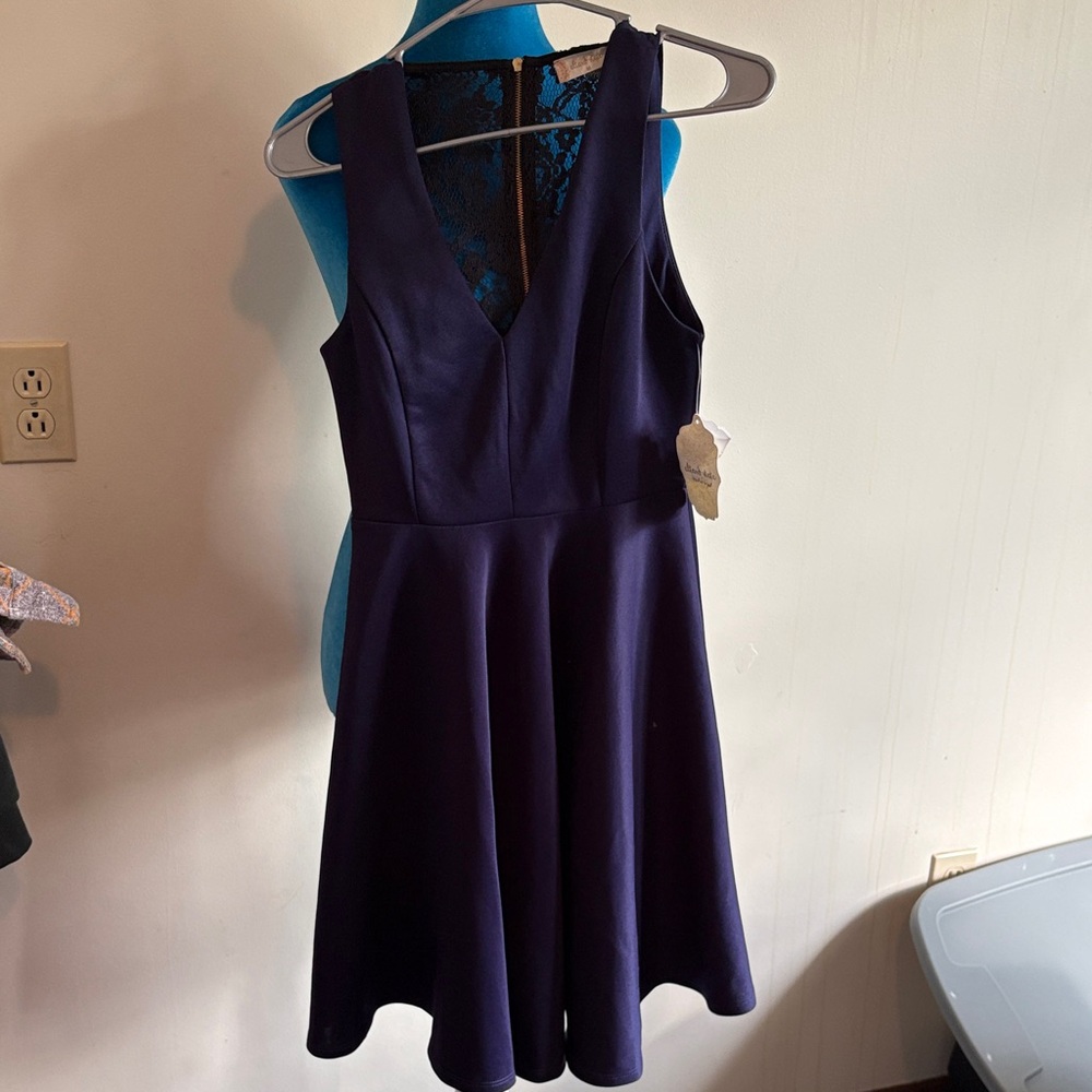Altar'd State Navy Fit-and-Flare Dress